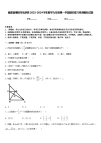 福建省莆田市仙游縣2023-2024學(xué)年數(shù)學(xué)九年級第一學(xué)期期末復(fù)習(xí)檢測模擬試題含答案