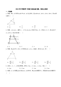 2024年中考数学一轮复习综合练习题：相似三角形