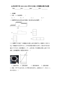 山西省晋中市2023-2024学年九年级上学期期末数学试题(含答案)