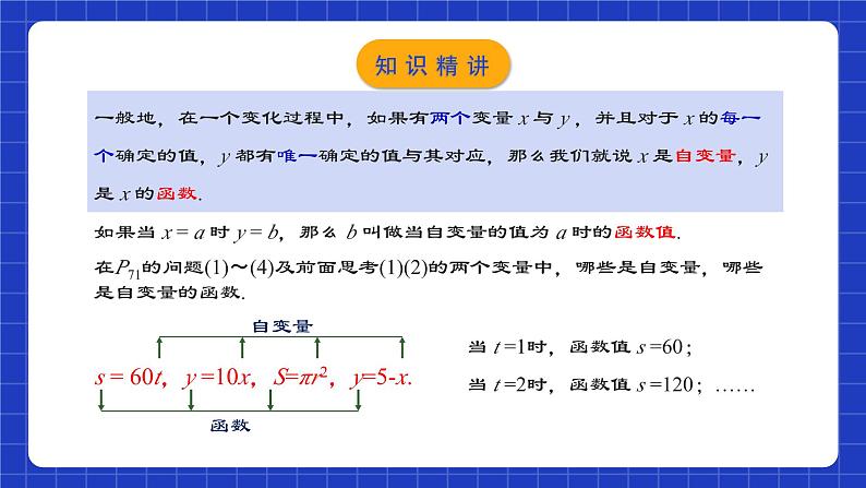 人教版数学八年级下册 19.1.2 《函数》课件第8页