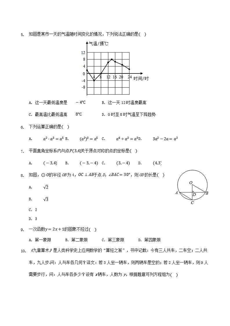 2021年广西南宁市中考数学真题及答案02