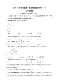 南通市通州区2023-2024学年九年级上学期期末数学试卷（含答案解析）