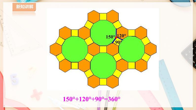 【华师大版】七下数学 9.3.2用多种正多边形铺设地面(课件+教案+学案)07