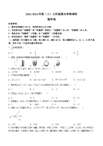 安徽省阜阳市临泉县2023-—2024学年七年级上学期期末数学试题