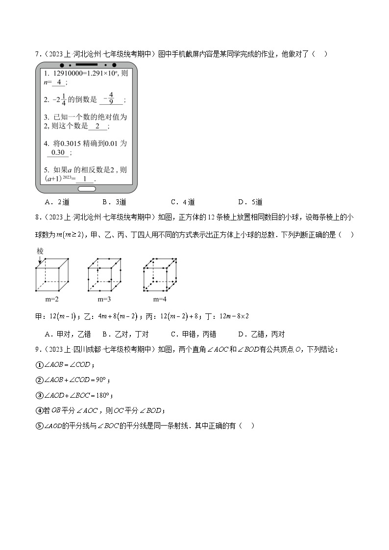 北师大版七年级数学上册 期末押题重难点检测卷（提高卷）（考试范围：全部内容）（原卷版+解析）02