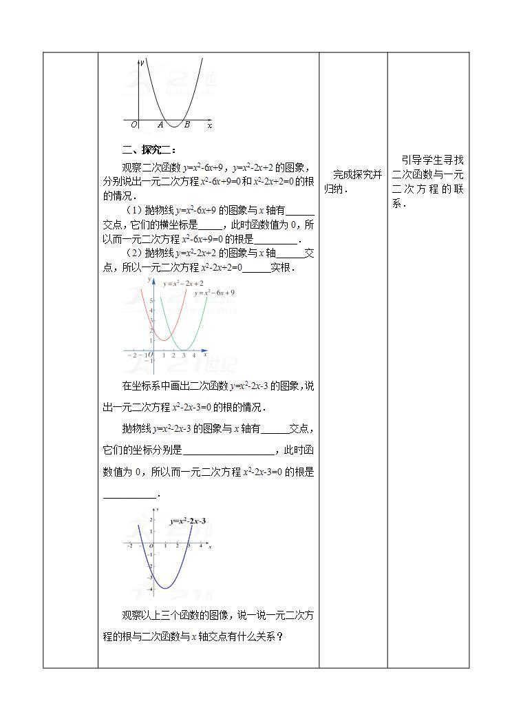 湘教版数学九年级下册 1.4《 二次函数与一元二次方程的联系》课件+教案02