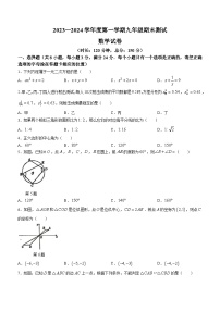 江蘇省宿遷市宿城區(qū)南京師范大學(xué)附屬中學(xué)宿遷分校2023-2024學(xué)年九年級(jí)上學(xué)期期末數(shù)學(xué)試題(無(wú)答案)
