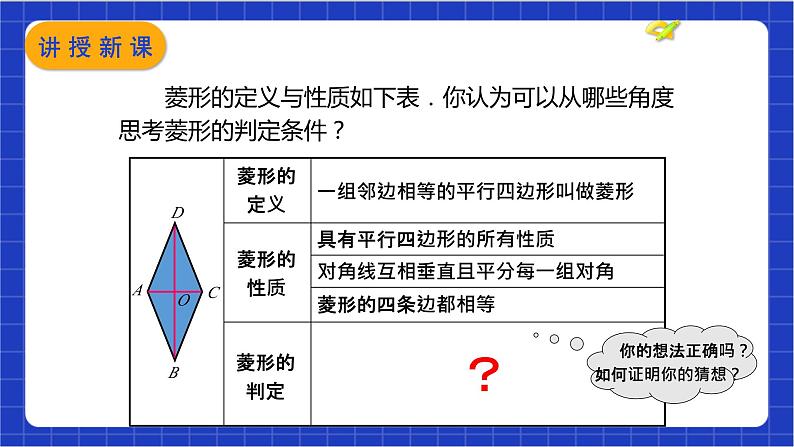 【核心素养】18.2.2 第2课时《菱形的判定》课件+教案+分层练习(含答案解析)04