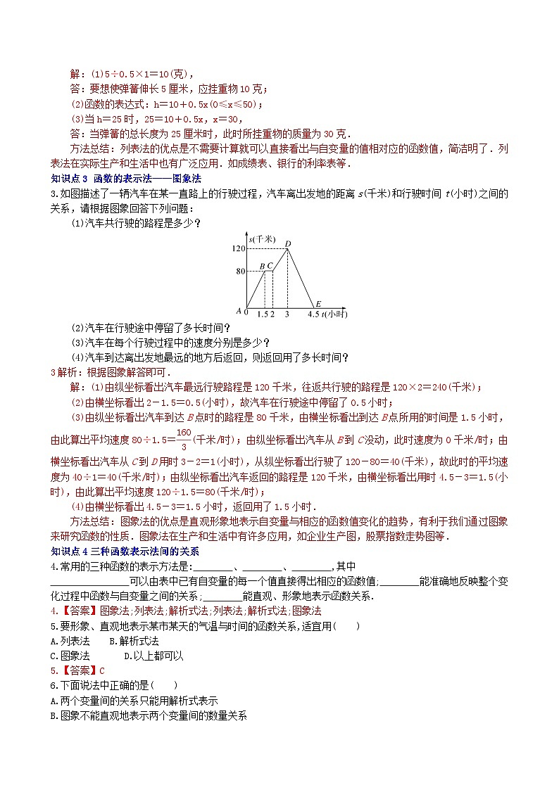 【核心素养】19.1.2 第二课时《函数的表示法》课件+教案+分层练习(含答案解析)02