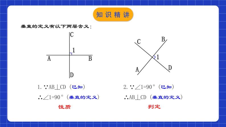 人教版数学七年级下册 5.1.2 《垂线》课件+教学设计+导学案+分层练习（含答案解析）07