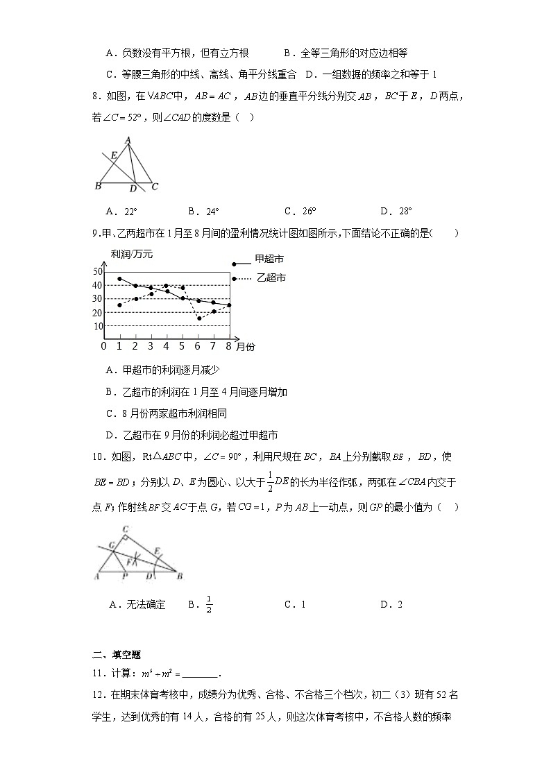 河南省洛阳市汝阳县2023-2024学年八年级上学期期末数学试题02