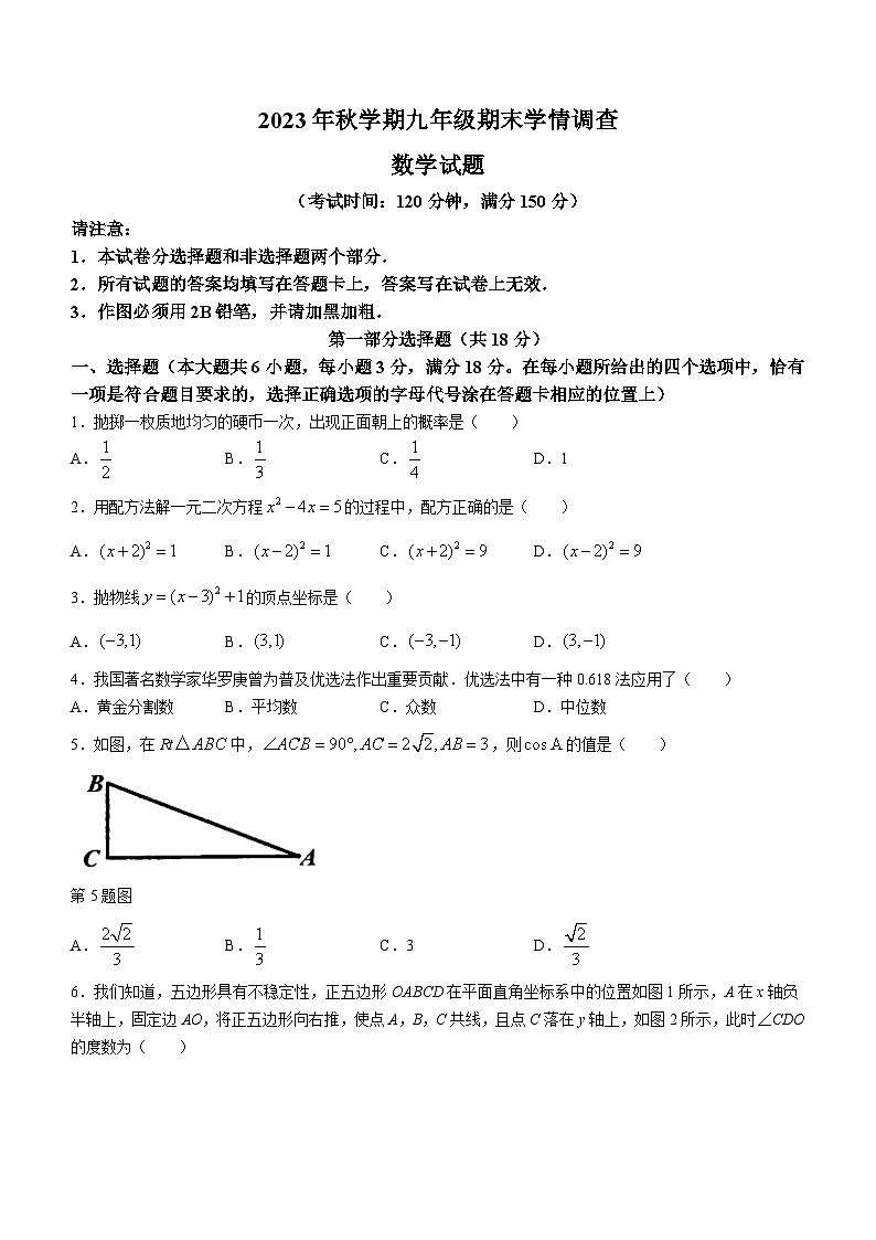 120,江苏省泰州市泰兴市2023-2024学年九年级上学期期末数学试题01