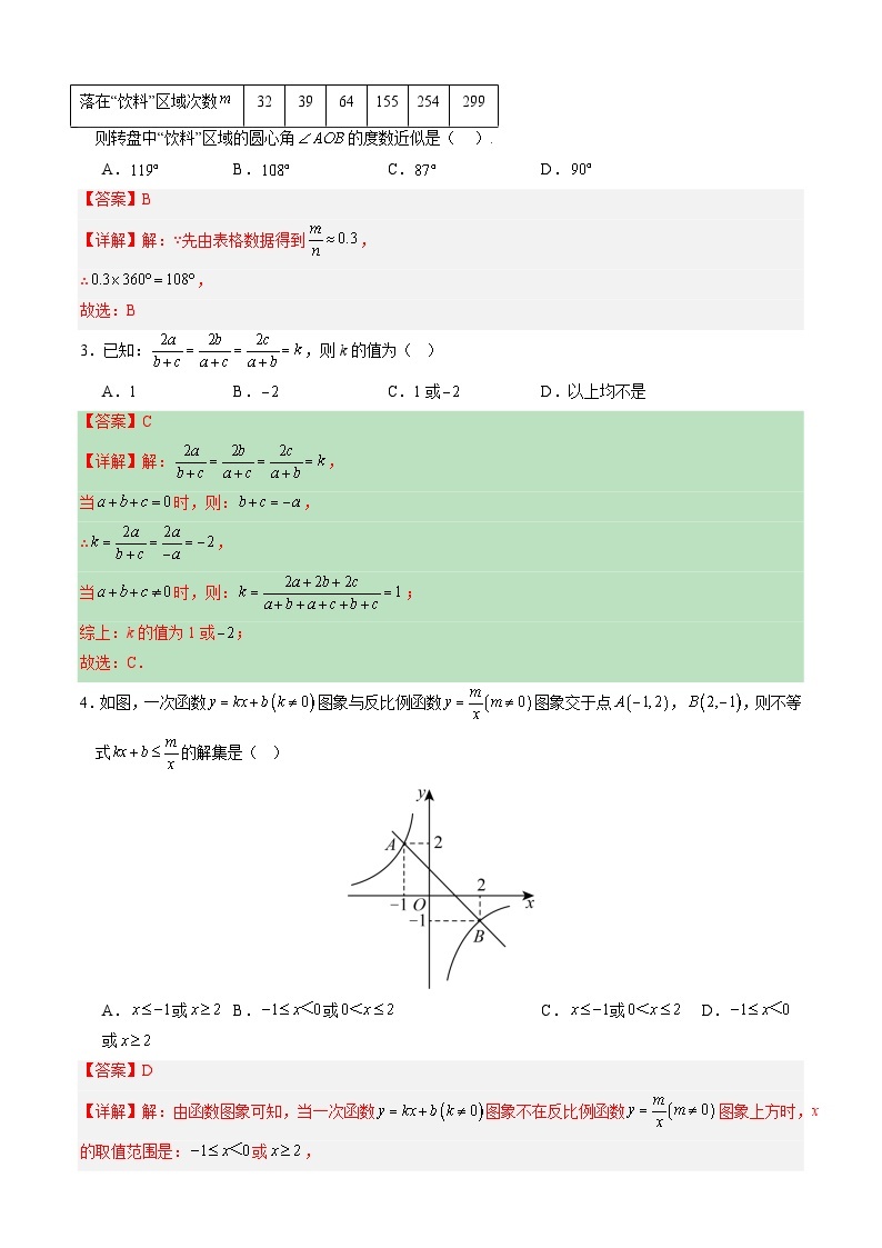 【开学摸底考】九年级数学（北师大版九上+九下第一章，辽宁专用）-2023-2024学年初中下学期开学摸底考试卷.zip02