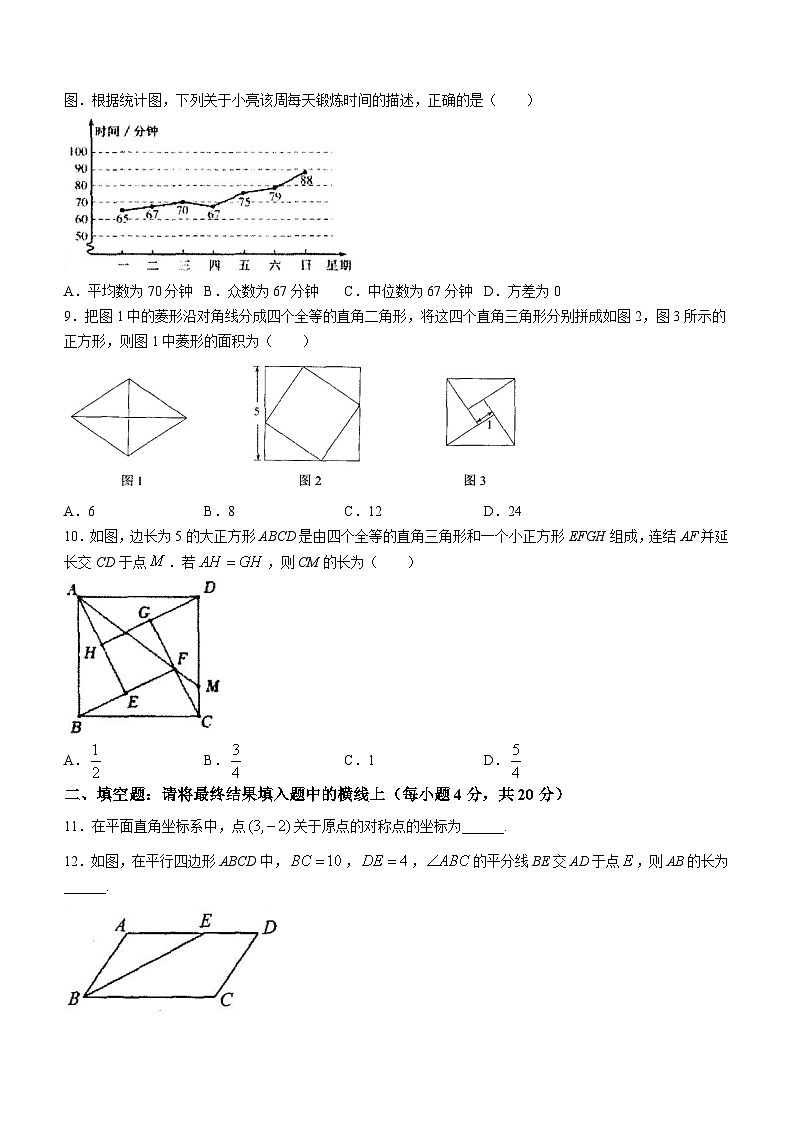 山东省淄博市周村区2023-2024学年八年级上学期期末数学试题第2页