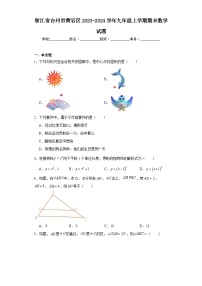 浙江省台州市黄岩区2023-2024学年九年级上学期期末数学试题(含答案)