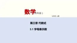 3.1 用字母表示数 苏科版七年级数学上册课件