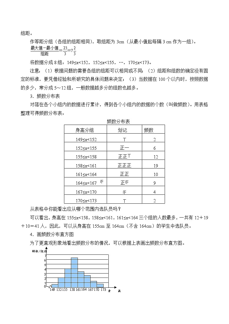 沪科版数学八年级下册 20.2数据的频数分布_1-教案第2页