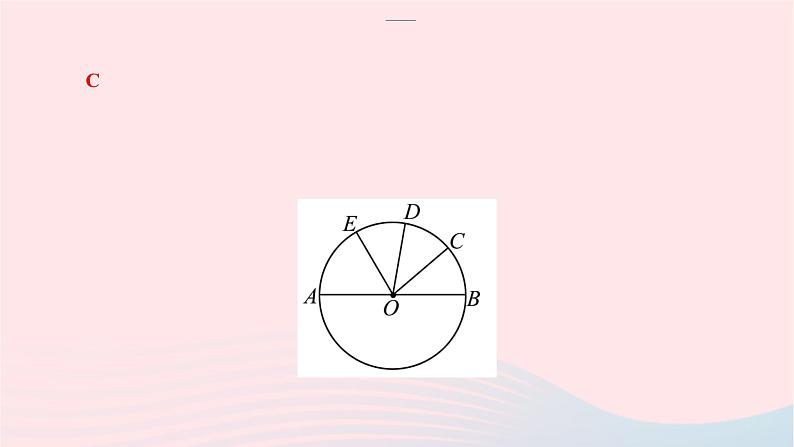 2024九年级数学下册第27章圆27.1圆的认识27.1.2圆的对称性第1课时圆心角弧弦之间的关系作业课件新版华东师大版04