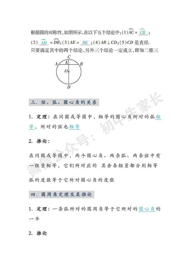 中考数学圆相关知识点汇总第2页