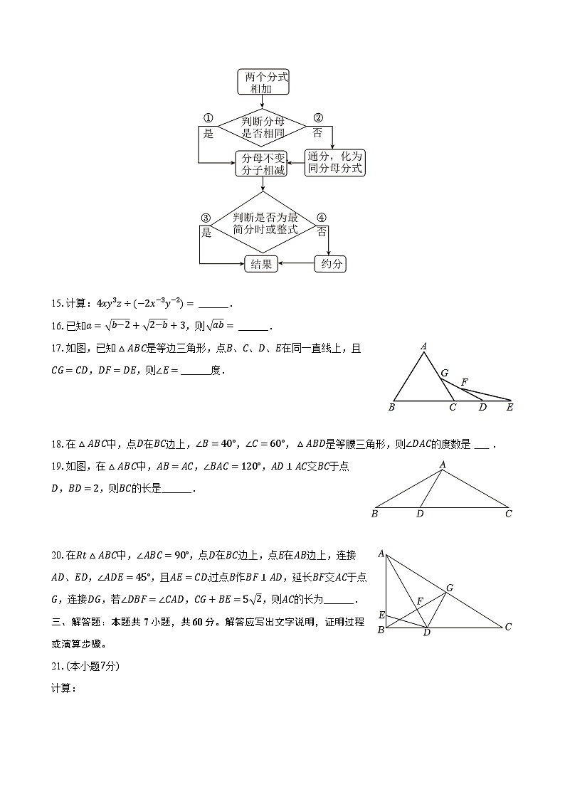 2022-2023学年黑龙江省哈尔滨市香坊区风华中学八年级(下)开学数学试卷(2月份)(五四学制)(含解析)第3页