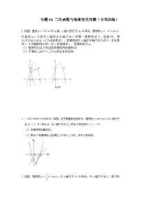 2024年中考数学专题训练 专题04 二次函数与角度有关问题(专项训练)(原卷版+解析)