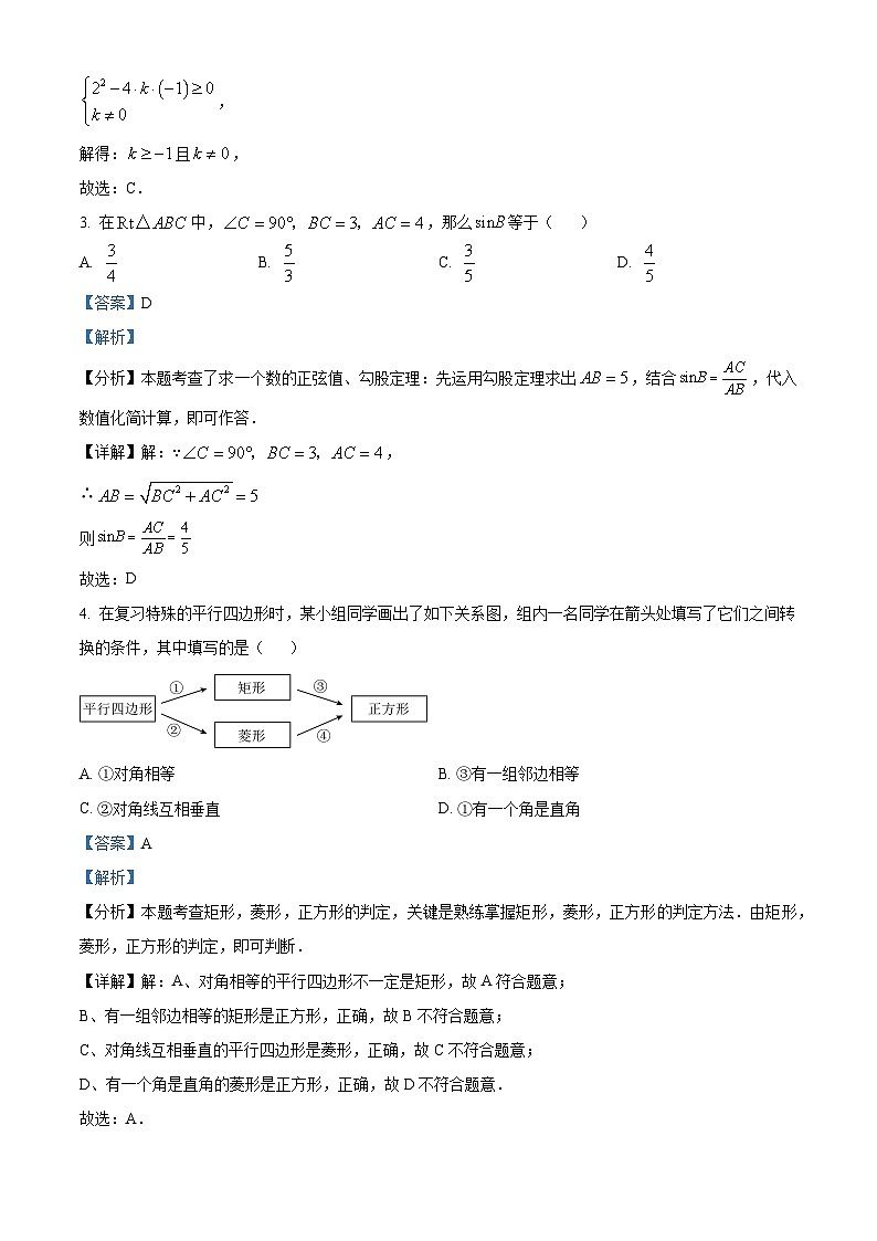 43,宁夏回族自治区中卫市中宁县2023-2024学年九年级上学期期末数学试题第2页