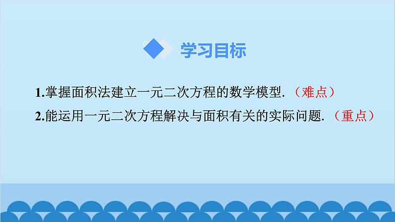 北师大版数学九年级上册 2.3 第2课时 利用一元二次方程解决面积问题课件第2页