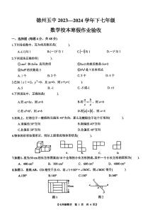 山東省德州市第五中學(xué)2023—2024學(xué)年下學(xué)期開學(xué)檢測(cè)七年級(jí)數(shù)學(xué)試題