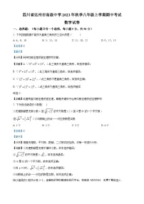 四川省达州市达川区高级中学校2023-2024学年八年级上学期期中数学试题