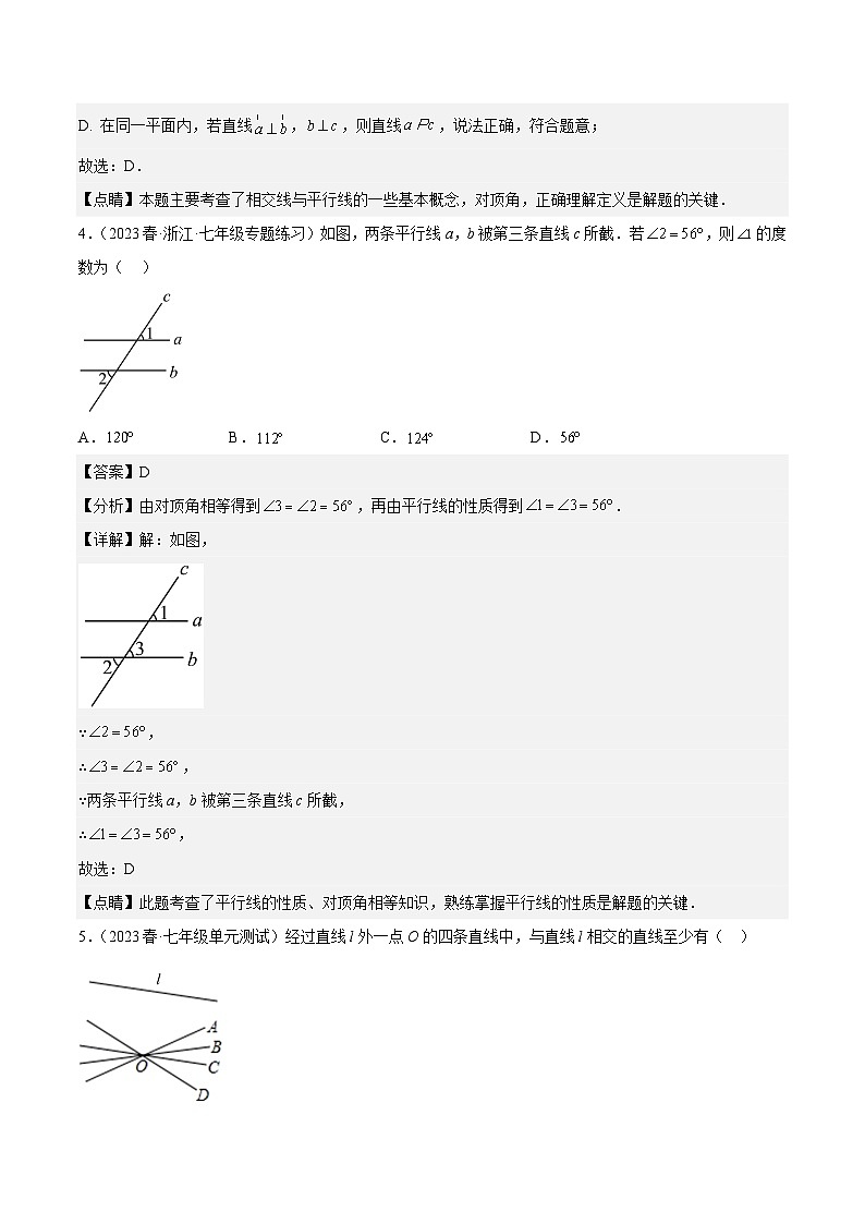 第1章 平行线(基础、典型、易错、压轴)分类专项训练(解析版)第3页