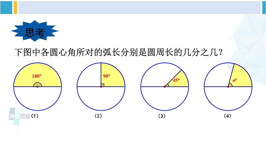 華東師大版九年級(jí)數(shù)學(xué)下冊(cè) 第27章 圓第1課時(shí) 弧長(zhǎng)和扇形面積的計(jì)算（課件）第4頁(yè)