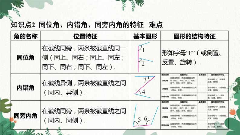 浙教版数学七年级下册 1.2 同位角、内错角、同旁内角课件05