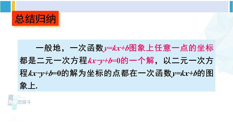 湘教版八年级数学下册 第4章 一次函数 第3课时 一次函数与一次方程的联系(课件)第5页