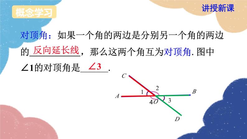 湘教版数学七年级下册 4.1.2 相交直线所成的角课件05
