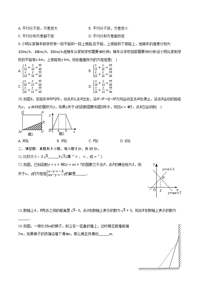 2023-2024学年陕西省西安市碑林区铁一中学八年级(下)开学数学试卷(含解析)第2页