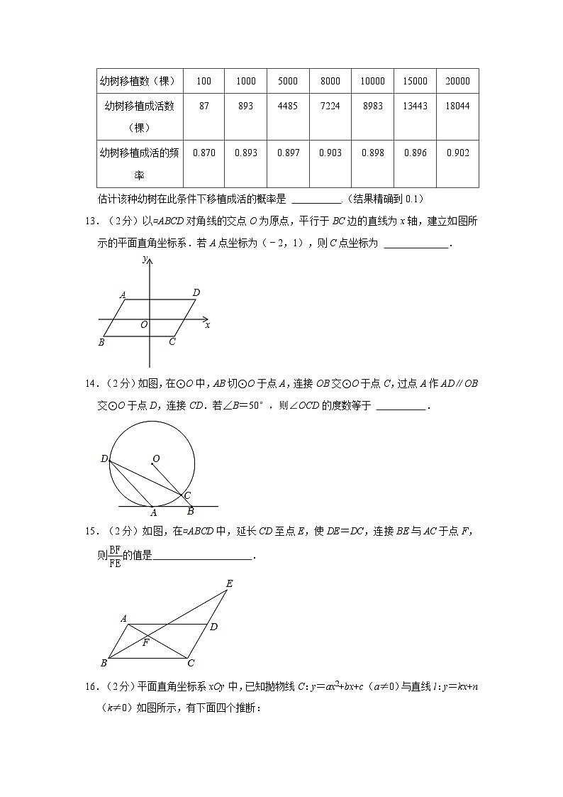 北京市第二十中学2022-2023学年九年级下学期开学数学试卷03