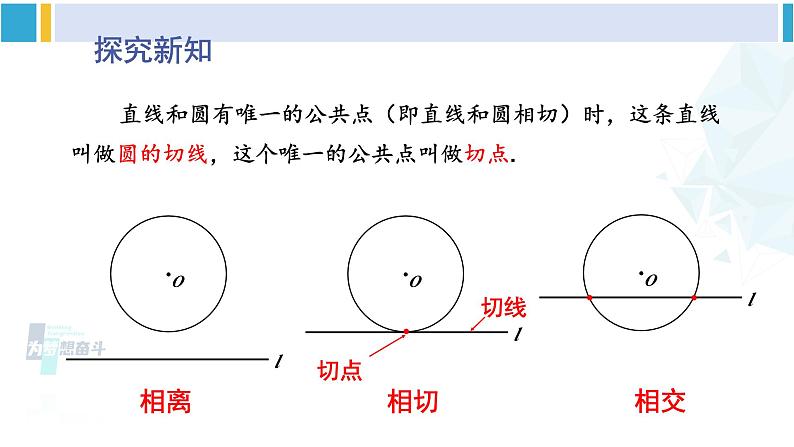 北师大版九年级数学下册 第三章 圆 第一课时 直线和圆的位置关系及切线的性质(课件)第5页