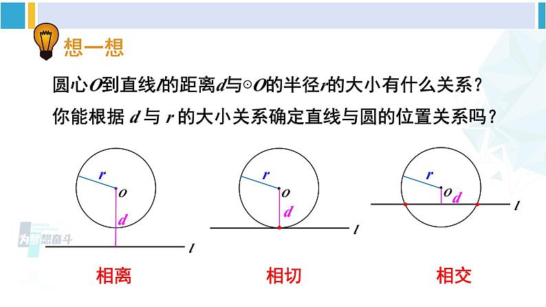 北师大版九年级数学下册 第三章 圆 第一课时 直线和圆的位置关系及切线的性质(课件)第6页