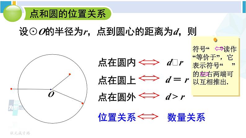 沪科版九年级数学下册 第24章 圆 第1课时 圆的有关概念以及点与圆的位置关系(课件)第8页