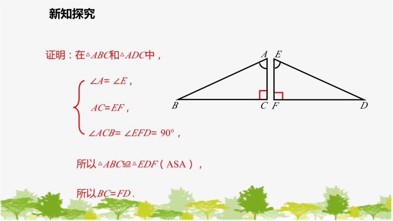 北师大版数学七年级下册 4.5 利用三角形全等测距离 课件06