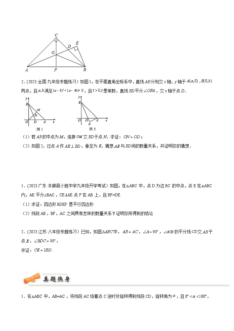 中考数学几何模型专项复习 模型15 全等三角形——雨伞模型-(原卷版+解析)02