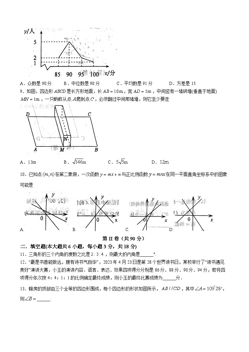 山东省青岛市城阳区2023-2024学年八年级上学期期末数学试题02