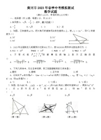 湖北省黄冈市2023年九年级中考模拟测试数学试题