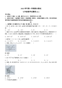 浙江省金华市金东区2023-2024学年七年级上学期期末数学试题