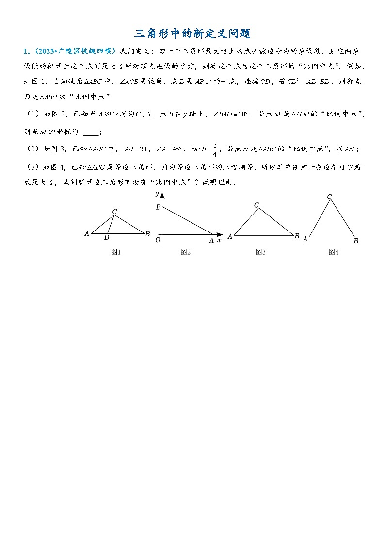 74、三角形中的新定义问题第1页