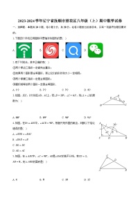 2023-2024学年辽宁省抚顺市望花区八年级(上)期中数学试卷(含解析)