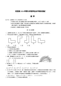四川省广元市旺苍县2023-2024学年九年级下学期开学考试数学试题