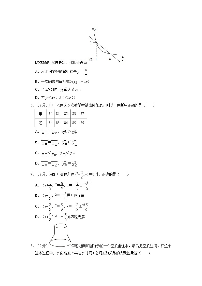 2023年北京市石景山区中杉学校中考数学一模试卷第2页