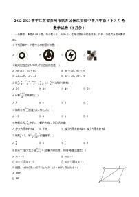 2022-2023学年江苏省苏州市姑苏区胥江实验中学八年级（下）月考数学试卷（3月份）（含解析）