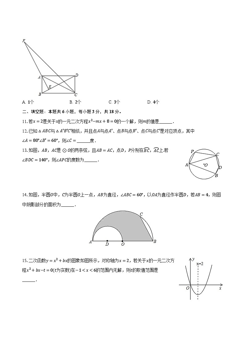 +湖北省武汉市部分学校2023-2024学年九年级下学期开学数学试卷+03